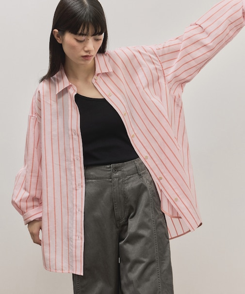 FAbRICA ストライプマルチwayシャツ