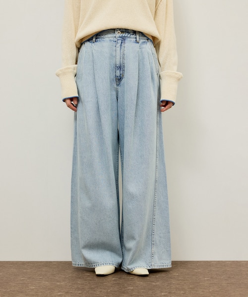 WEB限定】2タックカーブデニムパンツ｜アダムエロペの通販｜&mall