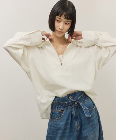 ハーフZIPシャツ