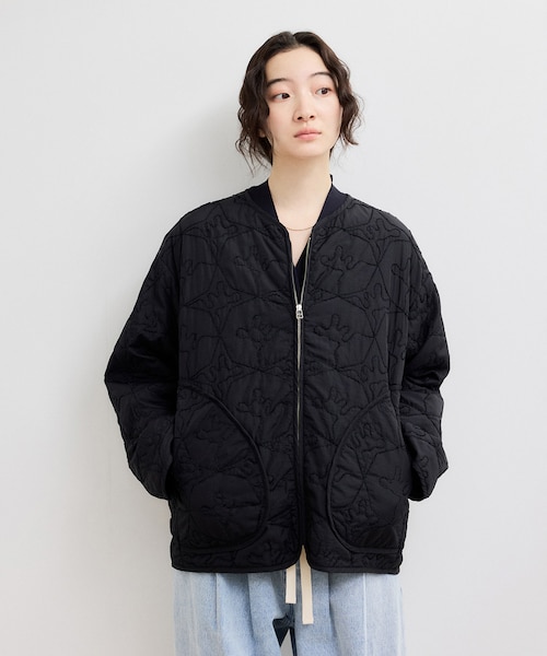 美品 and per se キルティングジャケットパーカー WEB限定】モールヤーンキルティングジップブルゾン｜アダムエロペの