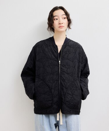 【WEB限定】モールヤーンキルティングジップブルゾン