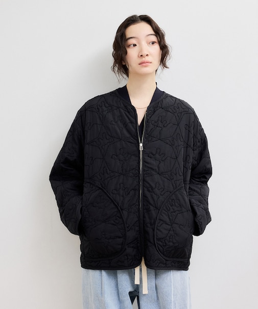 【WEB限定】モールヤーンキルティングジップブルゾン