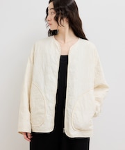 【WEB限定】モールヤーンキルティングジップブルゾン