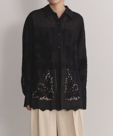 【EMOELLE】エンブロイダリーシャツ