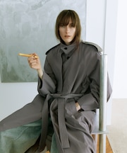 【EMOELLE】タスランナイロントレンチコート