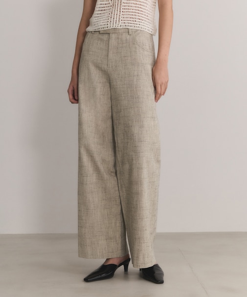 【EMOELLE】シルクネップスラックス