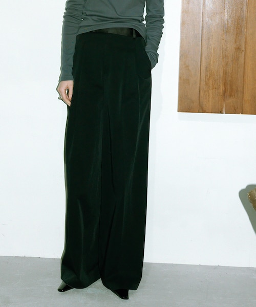 ADAM ET ROPE' EMOELLE オケージョン パンツスタイル EMOELLE】バイカラードレスパンツ｜アダムエロペの通販｜&mall（アンド