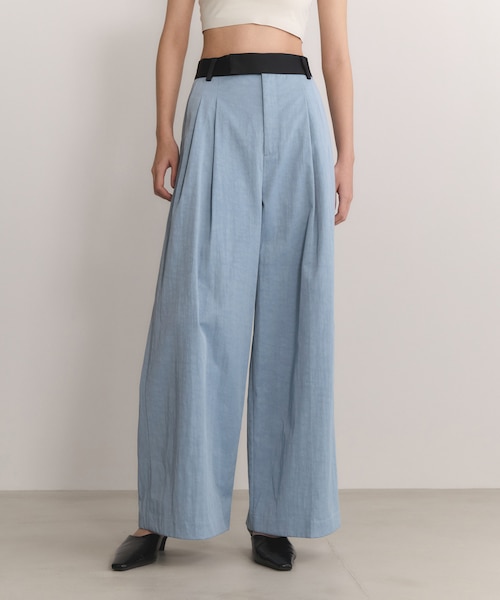 EMOELLE】バイカラードレスパンツ｜アダムエロペの通販｜&mall（アンド