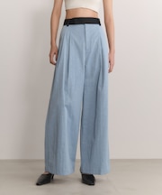 【EMOELLE】バイカラードレスパンツ