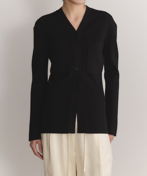 【EMOELLE】ポケットリブカーディガン