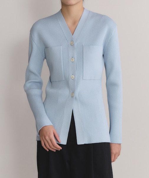 【EMOELLE】ポケットリブカーディガン