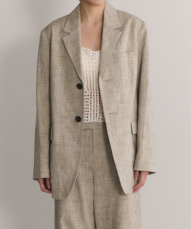 【EMOELLE】シルクネップシングルジャケット