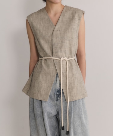 【EMOELLE】シルクネップジレトップス