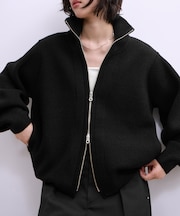 【WEB限定】・【サステナブル】ミックスヤーンジップカーディガン