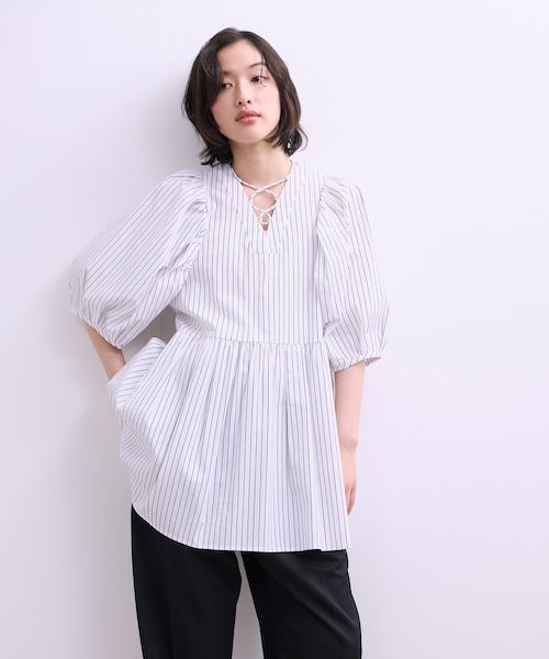 ADAM ET ROPE' / 2WAYバルーンスリーブチュニック WEB限定】2WAYバルーンスリーブチュニック｜アダムエロペの通販｜&mall