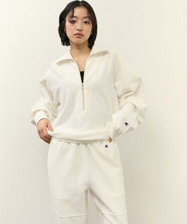 【Champion for ADAM ET ROPE'】別注 SWEAT HALF ZIP