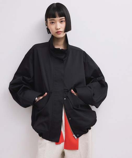 【WEB限定】スタンドネックドロストブルゾン/撥水