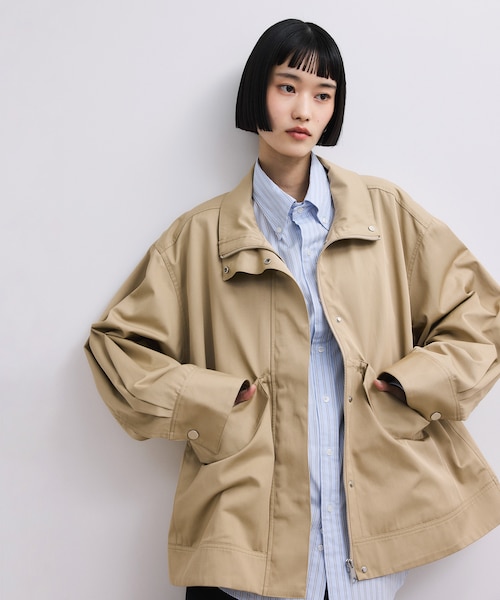 WEB限定】スタンドネックドロストブルゾン/撥水｜アダムエロペの通販