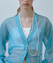 【サステナブル】シアーロゴカーディガン