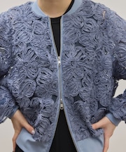 ラインアートレースブルゾン