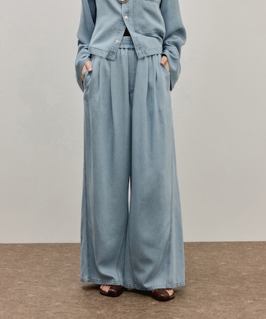 ライトデニムイージーパンツ