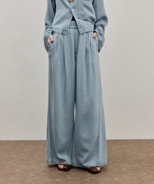 ライトデニムイージーパンツ