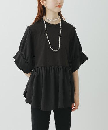 【サステナブル】バウンスカフスプルオーバー/接触冷感/UVカット