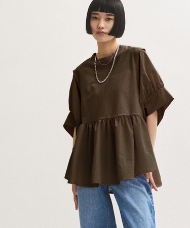 【サステナブル】バウンスカフスプルオーバー/接触冷感/UVカット