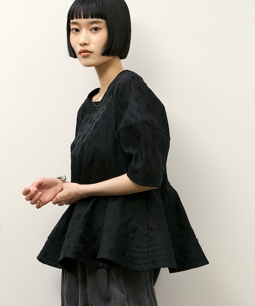 コクーンスリーブペプラムトップス