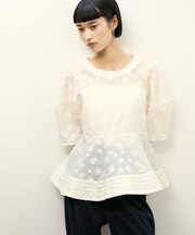 コクーンスリーブペプラムトップス