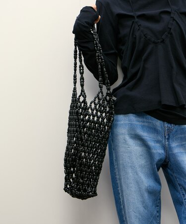 ウッドビーズバッグ