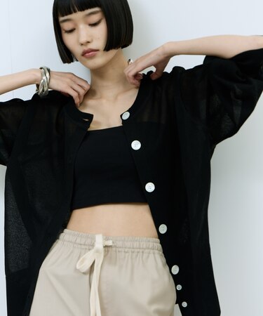 【WEB限定】シアークルーネックカーディガン