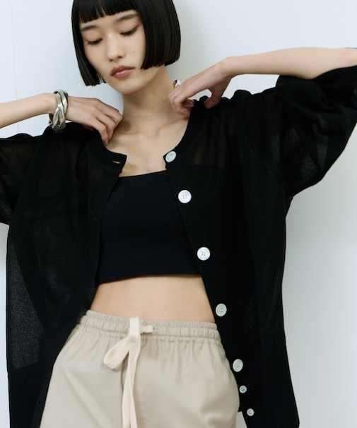 【WEB限定】シアークルーネックカーディガン