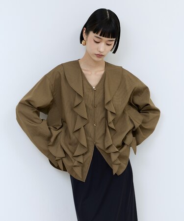 【WEB限定】オーバーラッフルブラウス
