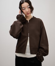 ダブルニットジップカーディガン