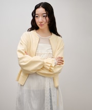 ダブルニットジップカーディガン