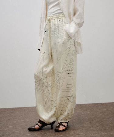 アーキテクチャープリントパンツ