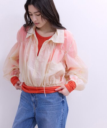 【WEB限定】ドロストネックギャザーブルゾン