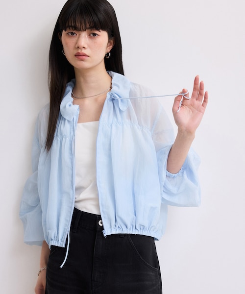 WEB限定】ドロストネックギャザーブルゾン｜アダムエロペの通販｜&mall