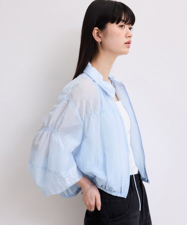 【WEB限定】ドロストネックギャザーブルゾン