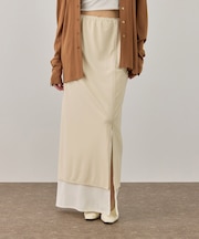 バイカラーエラスティックスカート