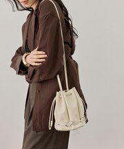 レザーブレード巾着ミニバッグ