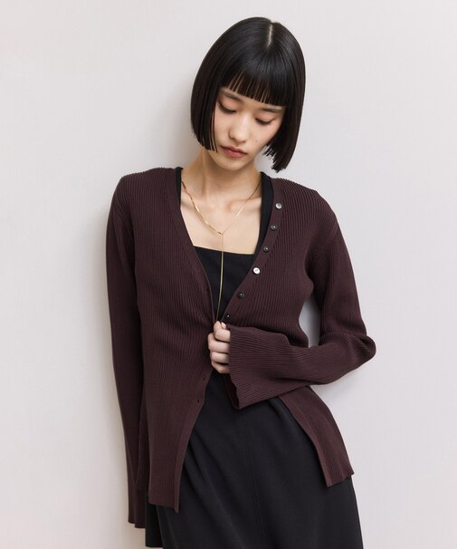 【WEB限定】2WAYリブカーディガン