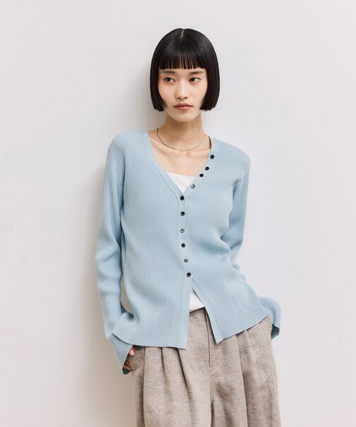 【WEB限定】2WAYリブカーディガン