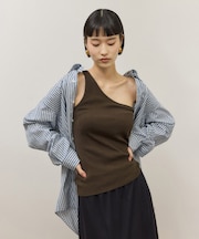 シルク混ワンショルタンクトップ
