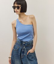 シルク混ワンショルタンクトップ