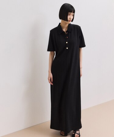 【WEB限定】ハーフスリーブポロシャツワンピース