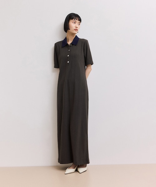 WEB限定】ハーフスリーブポロシャツワンピース｜アダムエロペの通販