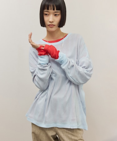 【Miller for ADAM ET ROPE'】別注 L/S SHEER TEE（2PACK）