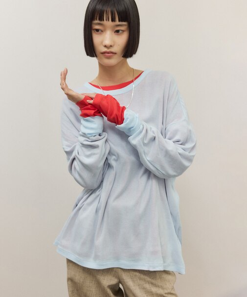 【Miller for ADAM ET ROPE'】別注 L/S SHEER TEE（2PACK）